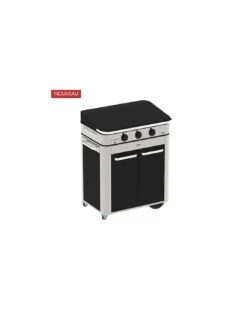 COMBO PLANCHA+CHARIOT ENOSIGN 80 INOX + CAPOT NOIR