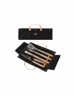 SET 4 USTENSILES POUR BARBECUE - SAC JEAN